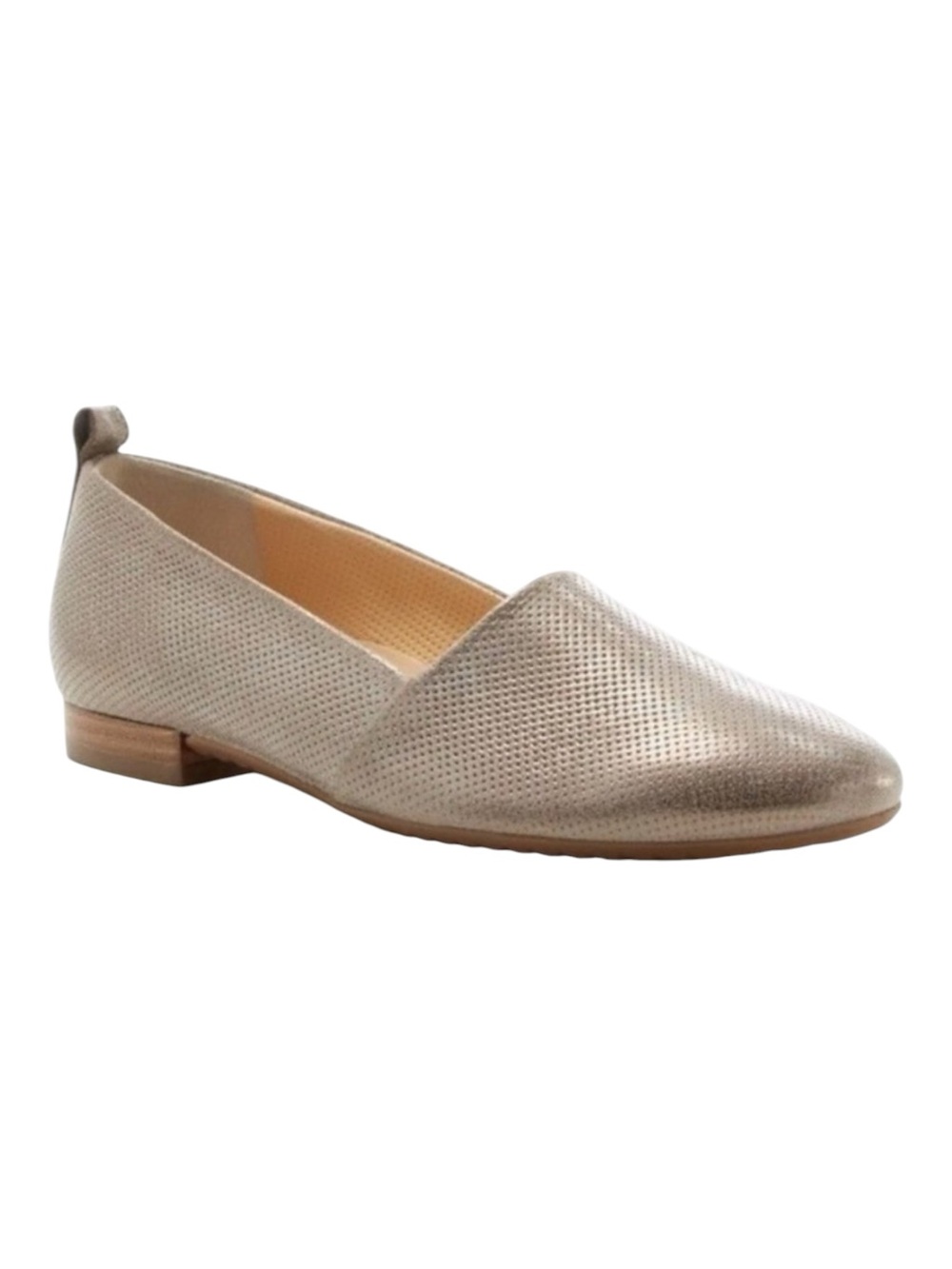 Paul Green Gold Metallic Lenny Perforated Loafer Size 6.5